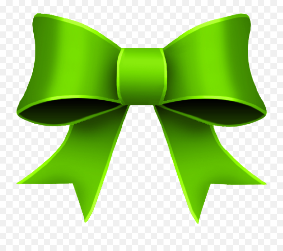 Christmas Bow Clip Art Green - Green Ribbon Clipart Png,Christmas Bow Png