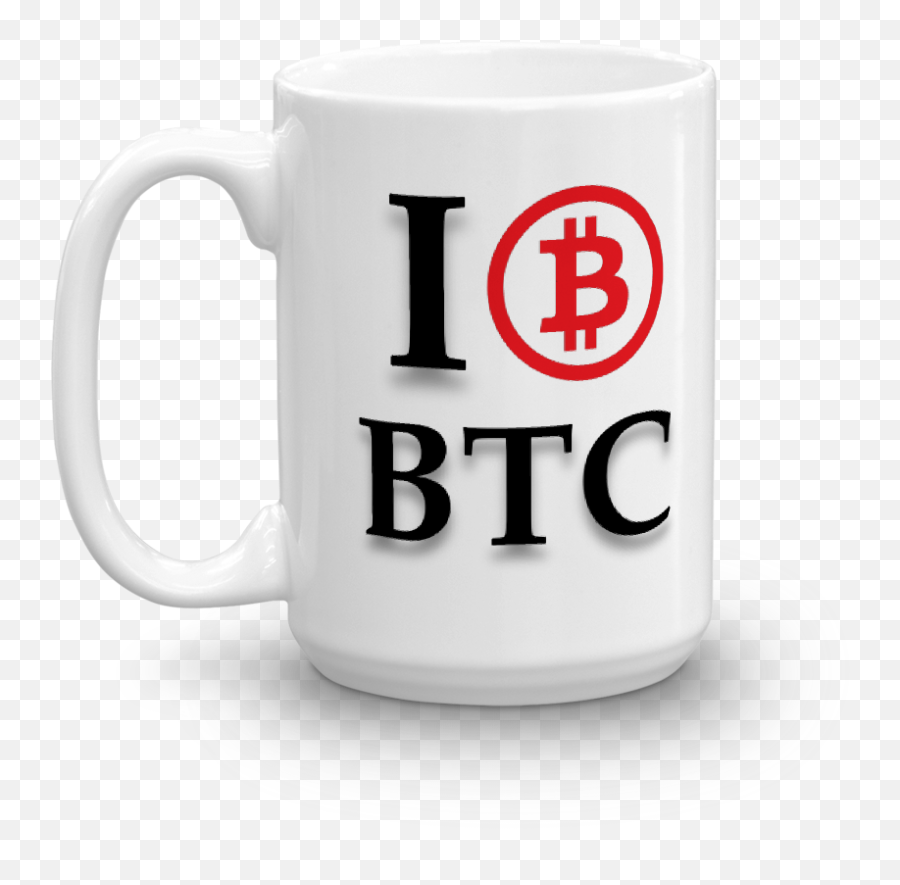 Glossy Coffee Mug - I Heart Bitcoin Logo Coffee Cup Png,Bit Coin Logo