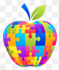 Colourful Apple Macbook Sticker - Tenstickers Puzzle Apple Png,Apple Logo Sticker