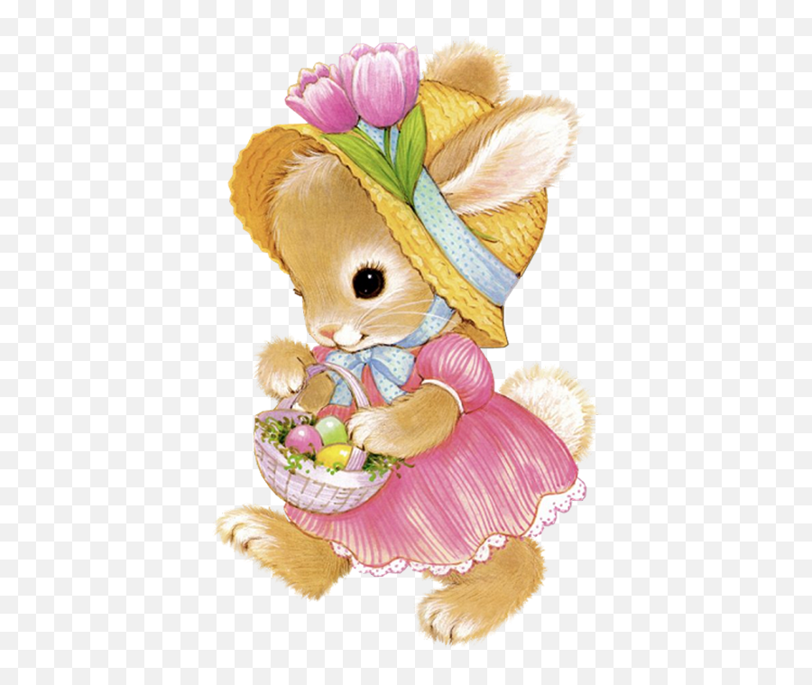 Cute Easter Bunny Girl Png Clipart - Cute Easter Clip Art,Bunny Clipart Png