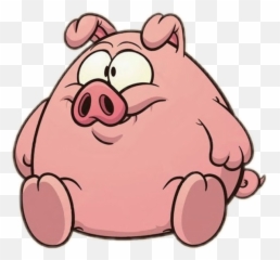 Pig Sticker - Cartoon Fat Pigs Clipart Full Size Drawing png