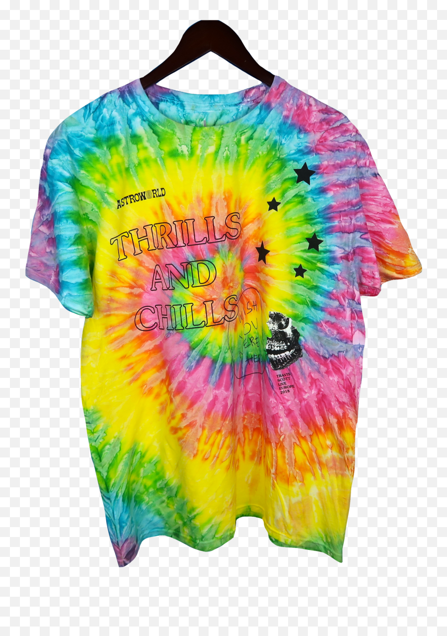 Download Hd Travis Scott Europe 18u0027 Tie Dye T - Shirt Travis Scott Europe Tour 2018 Merch Png,Travis Scott Png