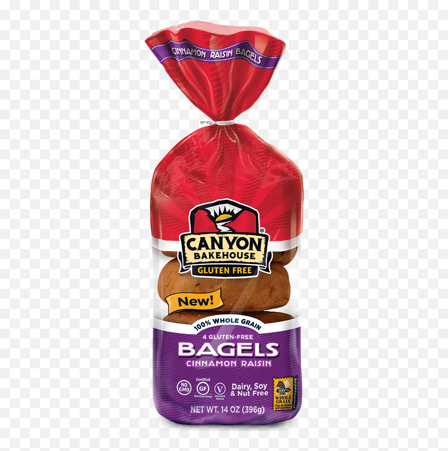 Canyon Bakehouse Gluten Free Cinnamon Raisin Bagels 14 Ounce - Canyon Bakehouse Gluten Free 7 Grain Bread Png,Raisin Png