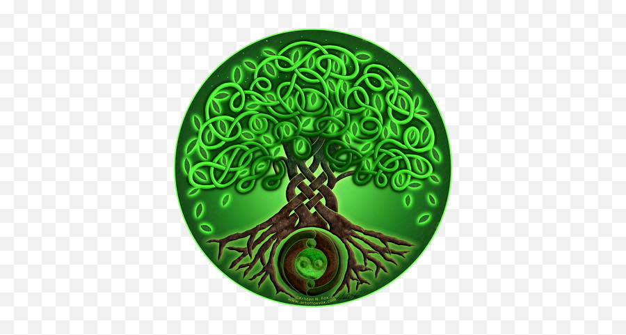 Download Circle Celtic Tree Of Life Green Air Element - Celtic Tree Of Life Green Png,Tree Of Life Png