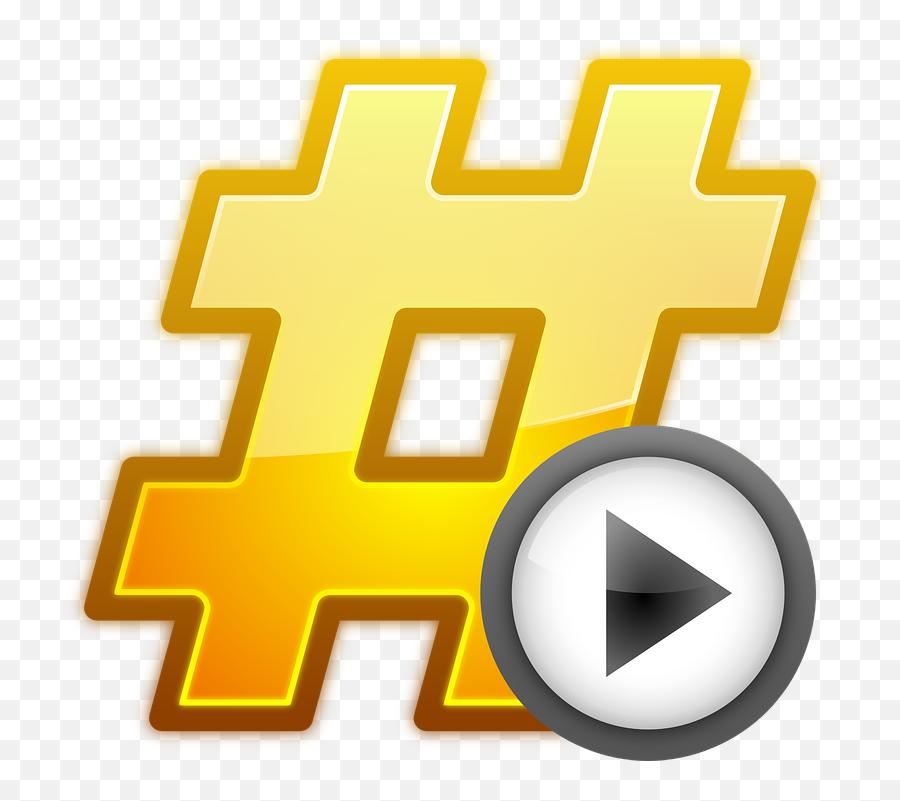 Yellow Arrow Hash - Number Icon Png,Yellow Arrow Png