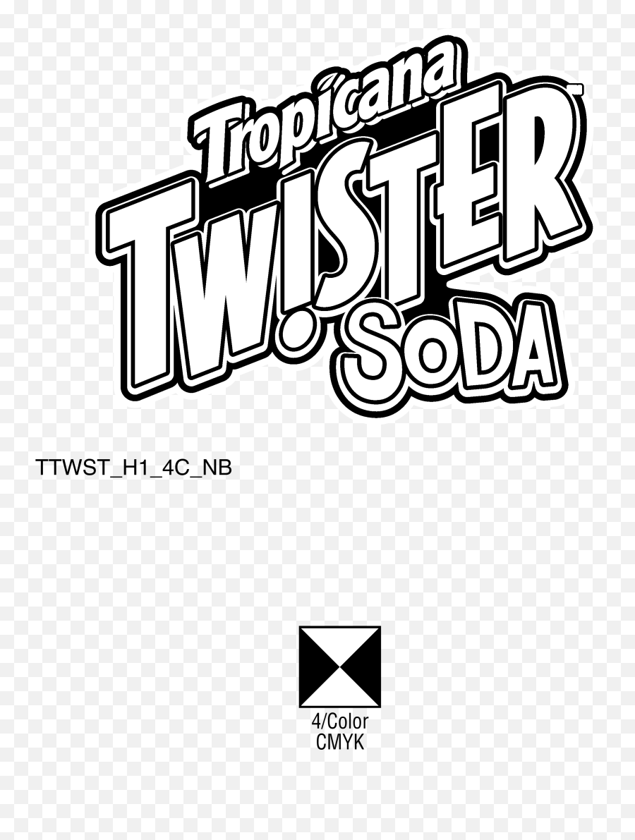 Tropicana Twister Soda Logo Black And - Tropicana Twister Logo Png,Twister Png