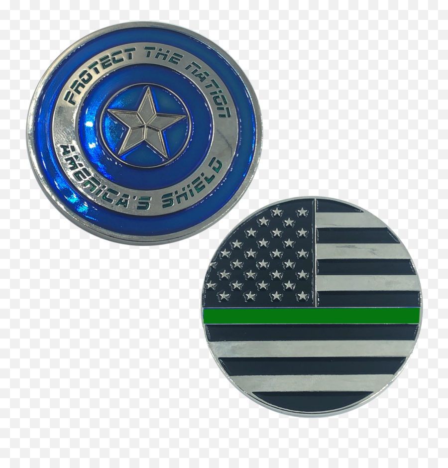 K - 001 Thin Green Line Captain America Shield Police Cbp Federal Agent Border Patrol Sheriff Police Captain America Shield Nypd Png,Captain America Logo Images