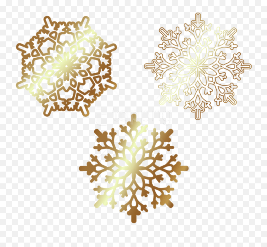Download Hd Free Png Golden Snowflakes - Clip Art,Snowflakes Png Transparent