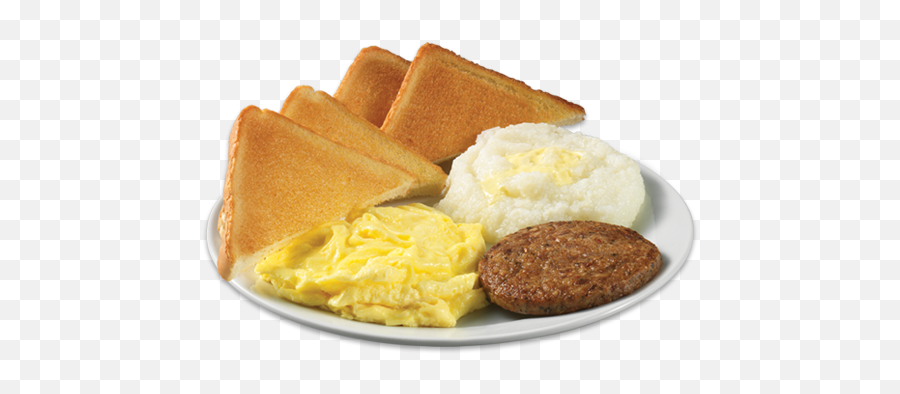 Plate With Sausage Grits Eggs - Southern Style Southern Breakfast Png,Breakfast Transparent