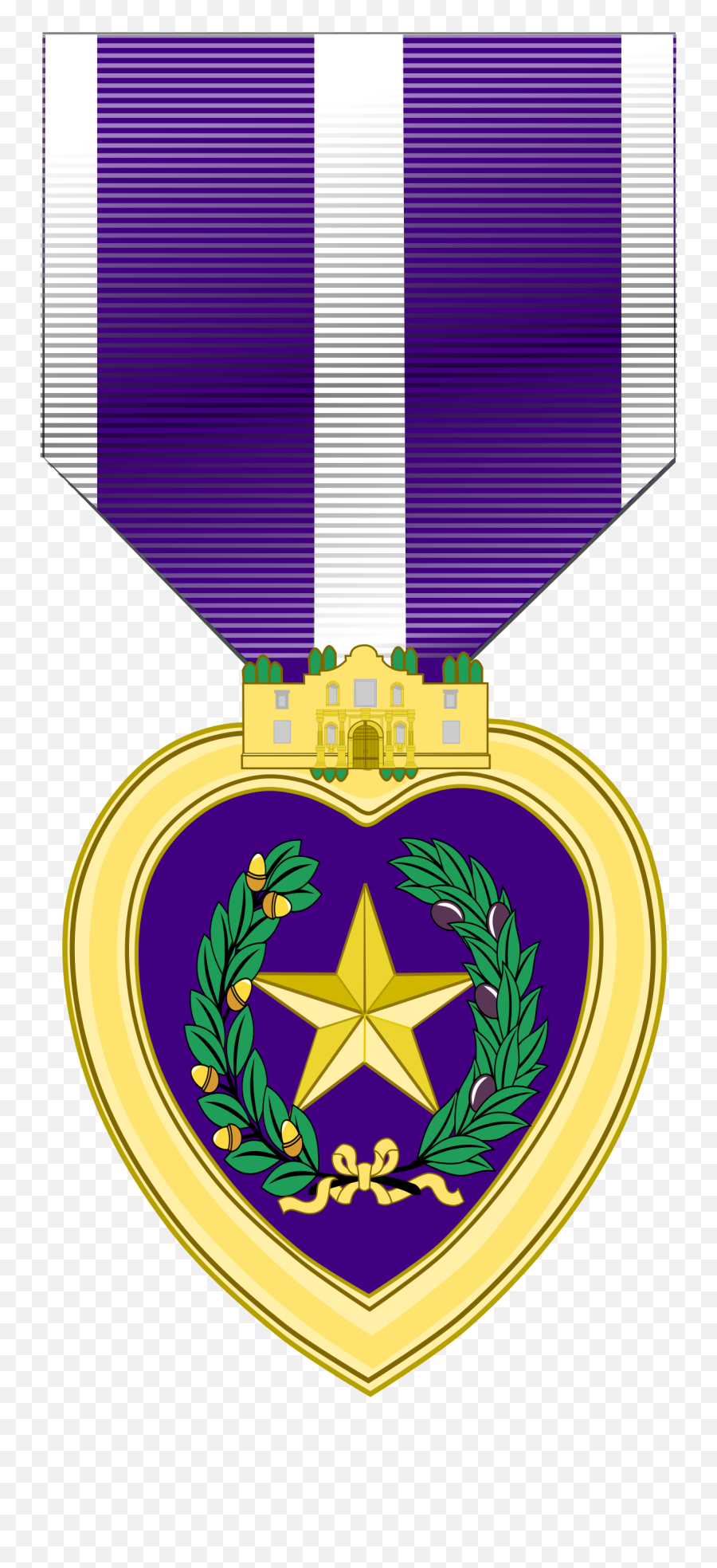 Texas Purple Heart Medal - Wikipedia Purple Heart Clipart Medal Png,Texas Shape Png