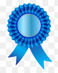Ribbon Free Clip Art - Blue Ribbon Award Transparent Background Png,Blue Ribbon Png