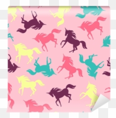 Realistic Unicorn Silhouette Seamless Pattern Washable Wall Mural U2022 Pixers - We live to change Horse Silhouette png