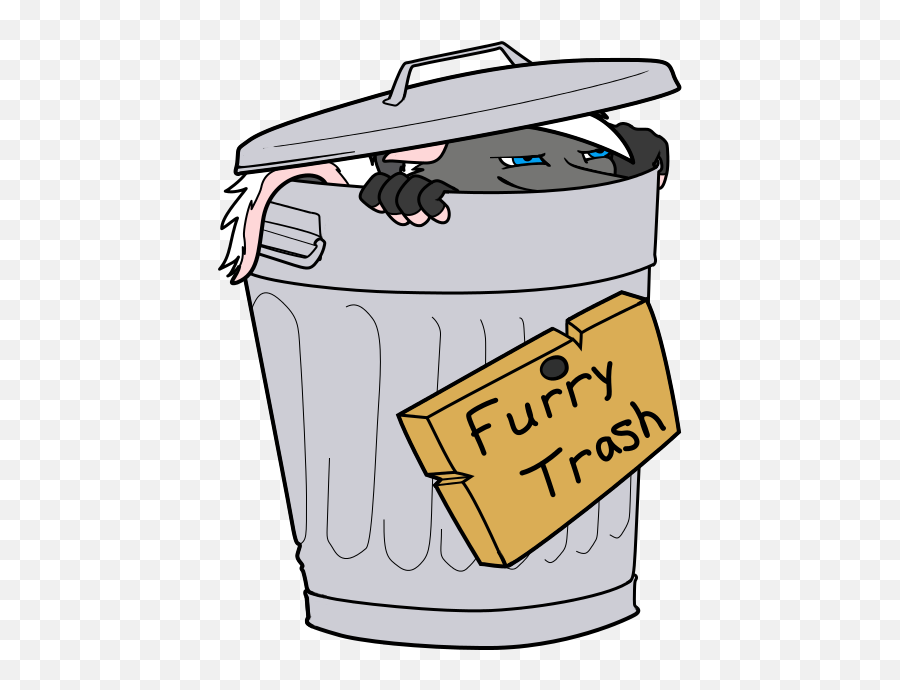Furry Trash V 1 By Dannyskunk - Fur Affinity Dot Net Waste Container Png,Furry Png