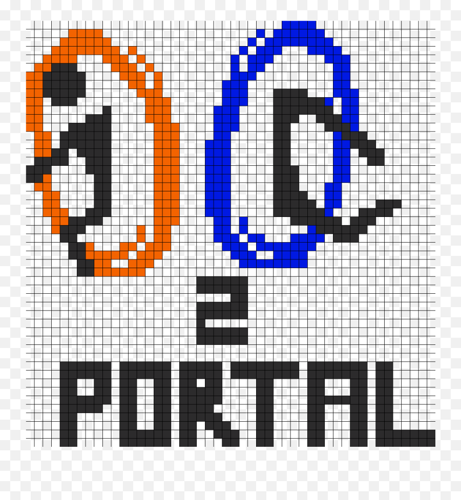 Portal 2 Perler Bead Pattern - Perler Beads Portal 2 Png,Portal 2 Logo