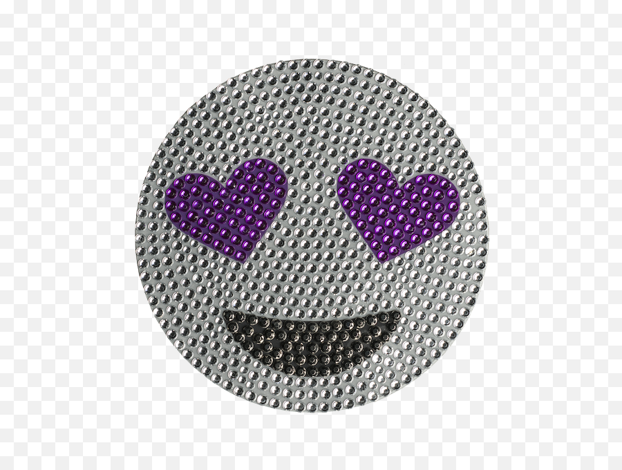 5 Inch Purple Heart Eye Emoji - Paper Plate Design Flower Png,Eye Emoji Transparent