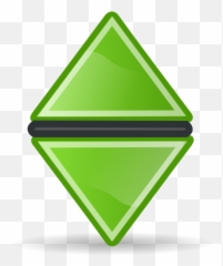 Green Triangle Button Png Image - Sort Icon Transparent Background
