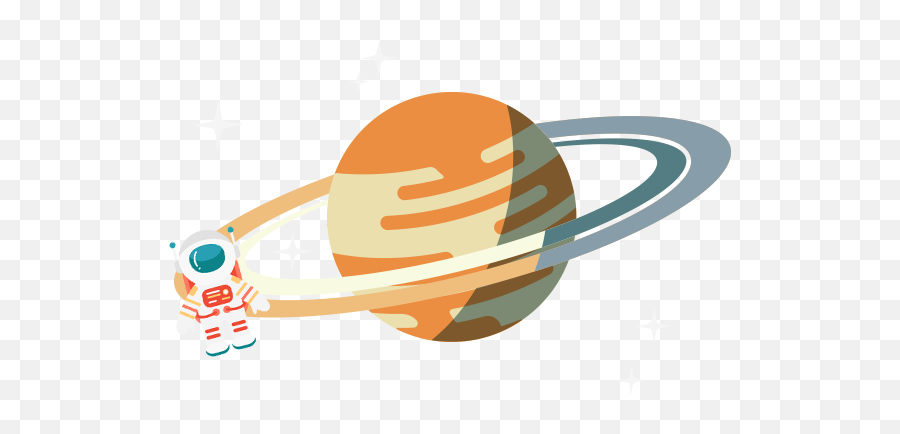 Saturn Clipart Orange Transparent Free For - Graphic Design Png,Saturn Rings Png