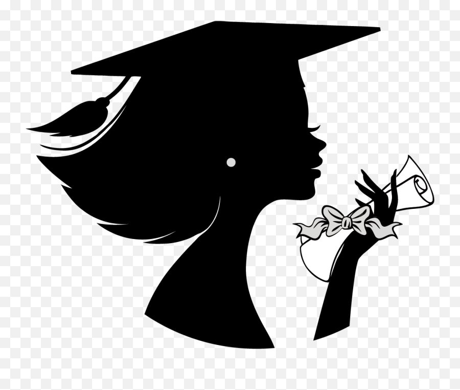 Senior Scrapbook Ideas Graduation - Graduation Girl Silhouette Png,Graduation Silhouette Png