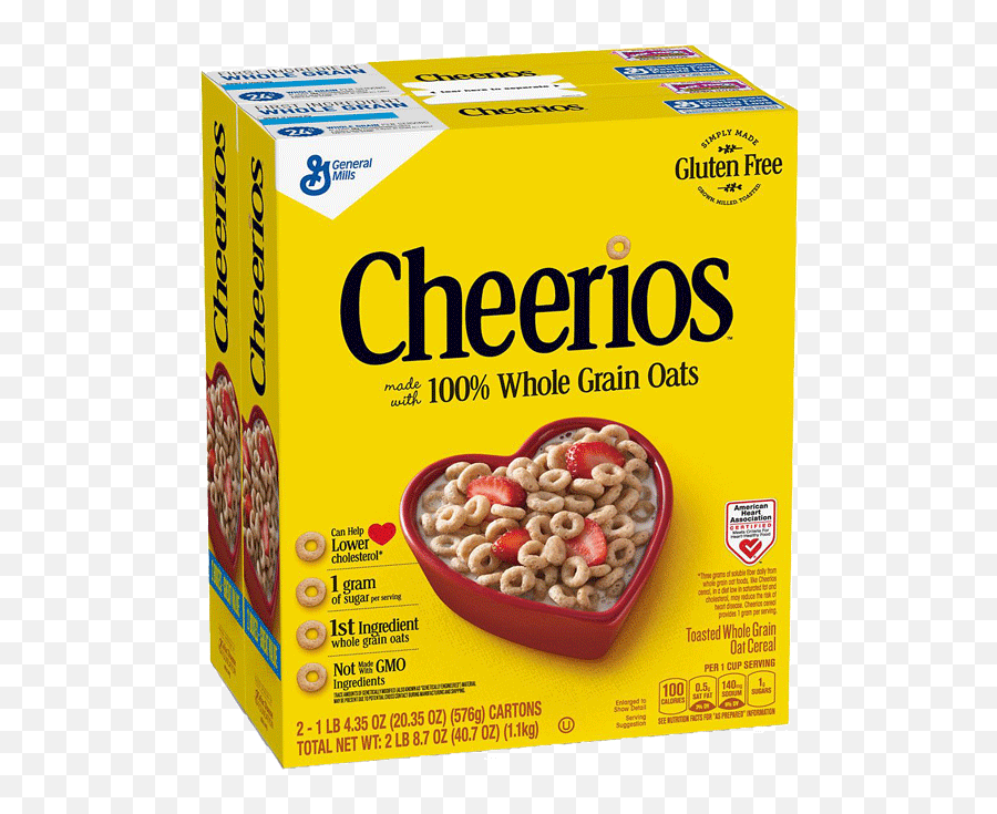 Cheerios Gluten - Free Cold Cereal 2 Pk 2035 Oz U2022 Thirstyrun Costco Cereal Png,Cheerios Png