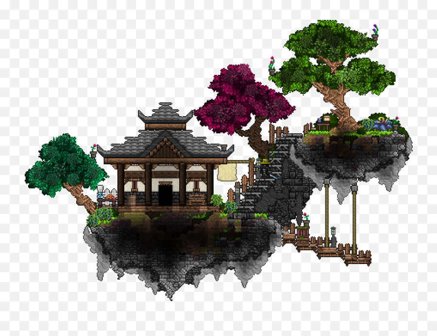 Dojo In The Skies D Terraria 2020 House - Terraria Dojo Png,Terraria Png