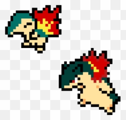 Pixilart - Cinaquil And Typhlosion By Nonutnovember Cyndaquil Pokemon Pixel Art Png,Typhlosion Png