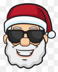 Black Santa Face Png - Claus