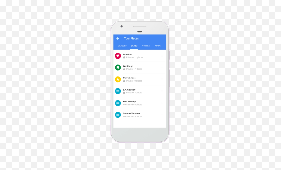 Google Maps Now Lets You Create And Share Lists Of Places - Vertical Png,Google Maps Icon List