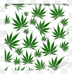 Marijuana Leaf Seamless Background Wall Mural U2022 Pixers We Live To Change - Weed png