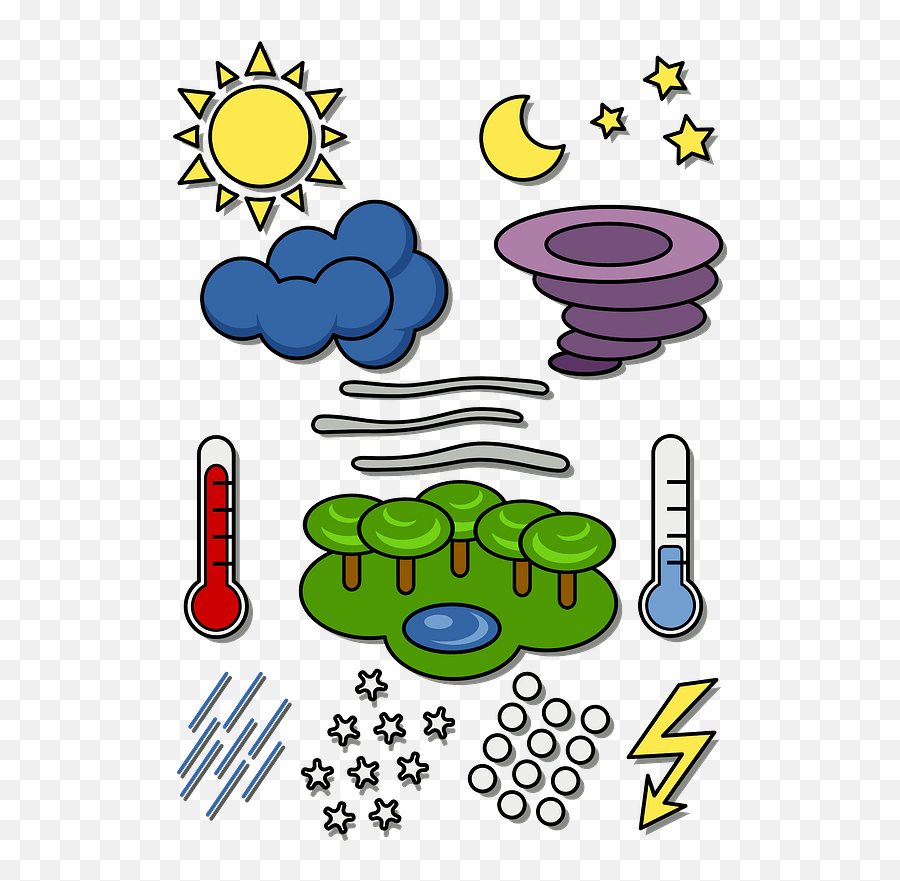 Weather Icons Clipart - Forces Of Nature Clipart Png,Weather Icon Meaning