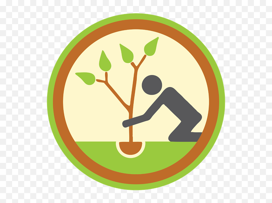 Badge Clipart Png - Planting Trees Clipart Png Transparent,Trees Clipart Png