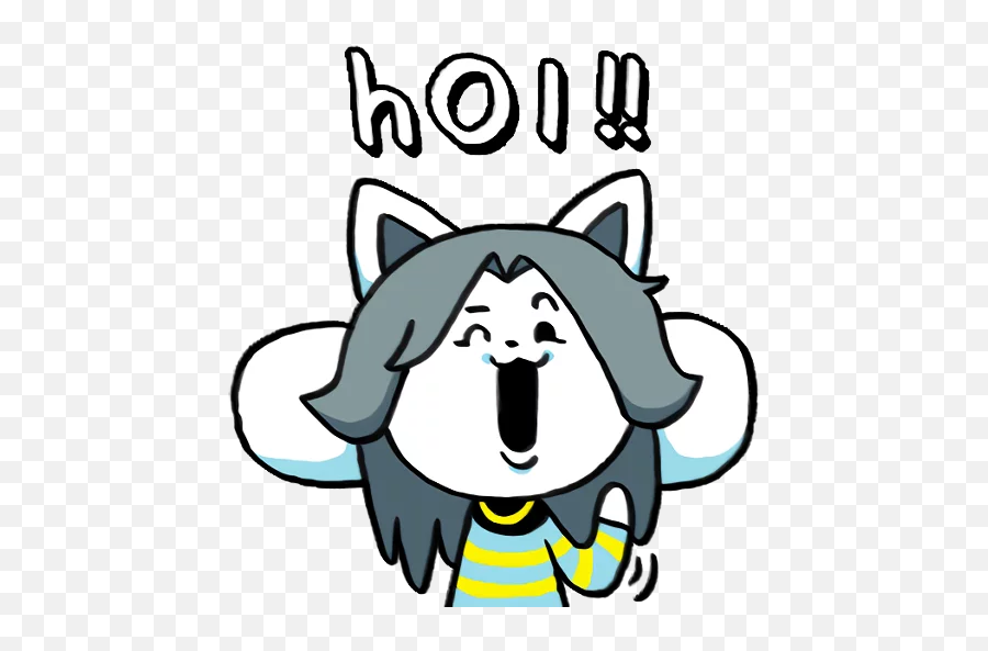 Telegram Sticker From Undertale Eng Pack - Chad Temmie Png,Undertale Temmie Icon
