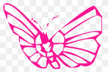 Deep Pink Butterfly 2 Icon - Graffiti 512x512 Png