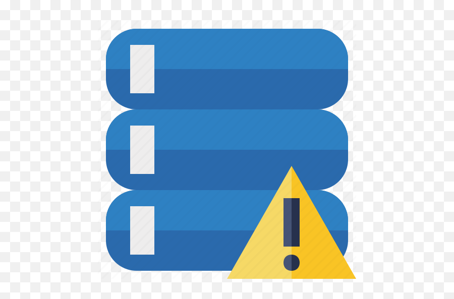 Data Database Server Storage Warning Icon - Download On Png,Server Flat Icon