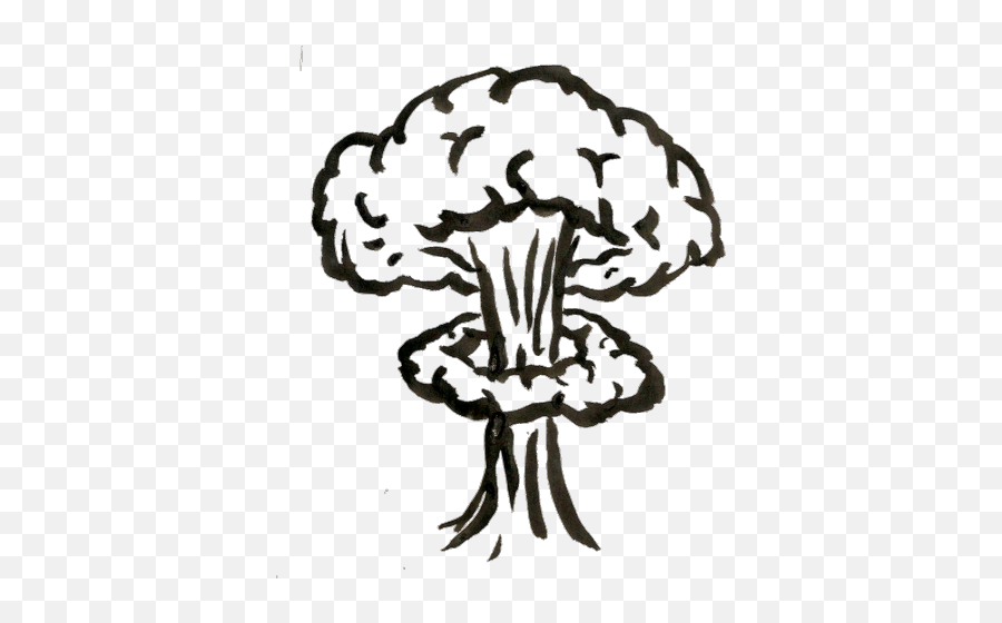 Nuclear Explosion Clipart Drawn - Nuclear Explosion Drawing Nuclear Explosion Drawing Easy Png,Nuclear Explosion Transparent