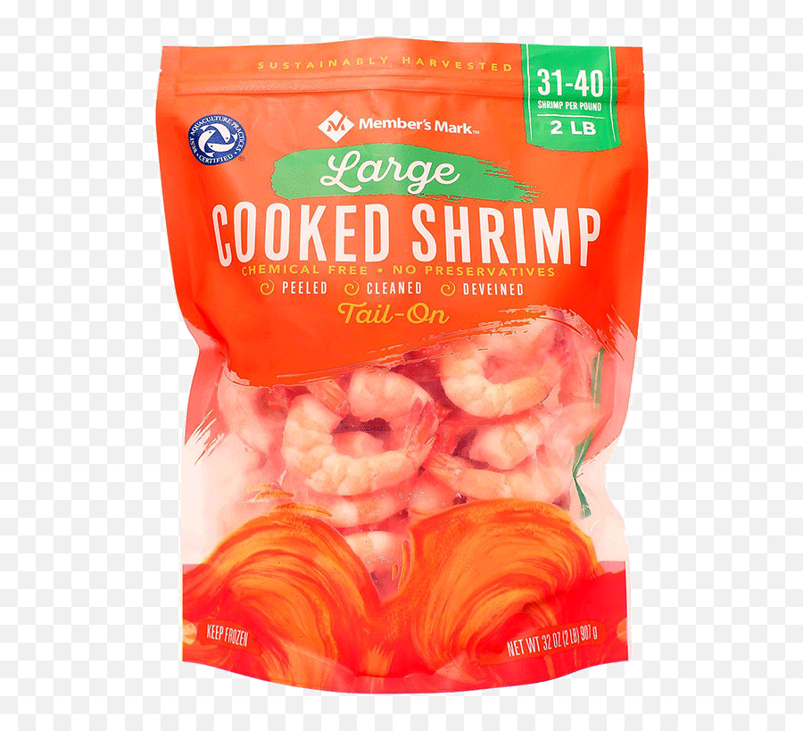 Memberu0027s Mark Cooked Large Shrimp 31 - 40 Pieces Per Pound 2 Lb Bag U2022 Thirstyrun Scampi Png,Shrimp Png