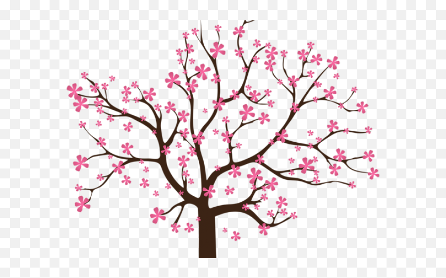 Cherry Tree Clipart Springtime - Transparent Background Transparent Cherry Blossom Tree Clipart Png,Tree Clipart Transparent Background
