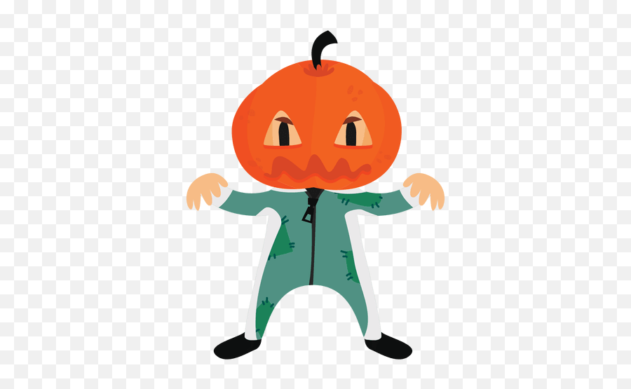 Halloween Cartoon Costume Pumpkin - Transparent Png U0026 Svg Transparent Background Halloween Costume Clipart,Pumpkin Transparent