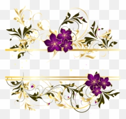 Download Golden Vector Swirl Png Swirls Border - Frame