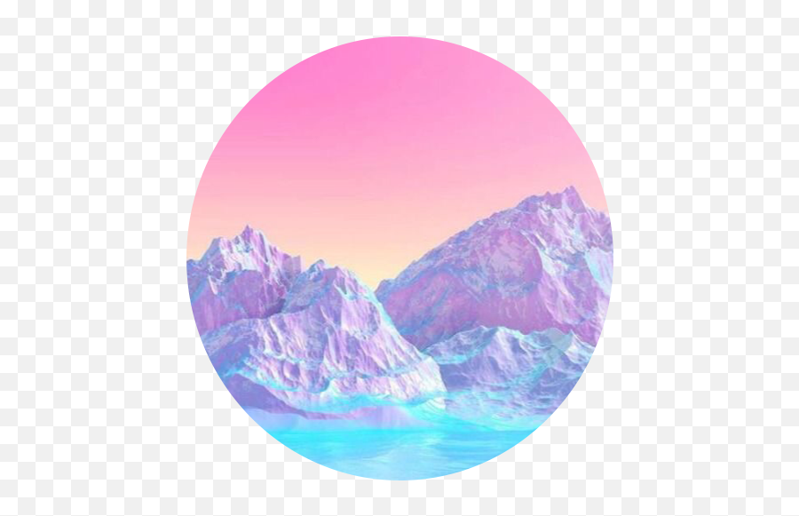 Vaporwave Aesthetics Pastel Mountain Background Icon - Pastel Mountains Png,Mountain Background Png