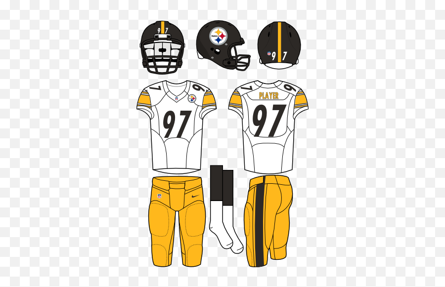 Pittsburgh Steelers Road Uniform - National Football League Nike Denver Broncos Uniforms Png,Pittsburgh Steelers Logo Png
