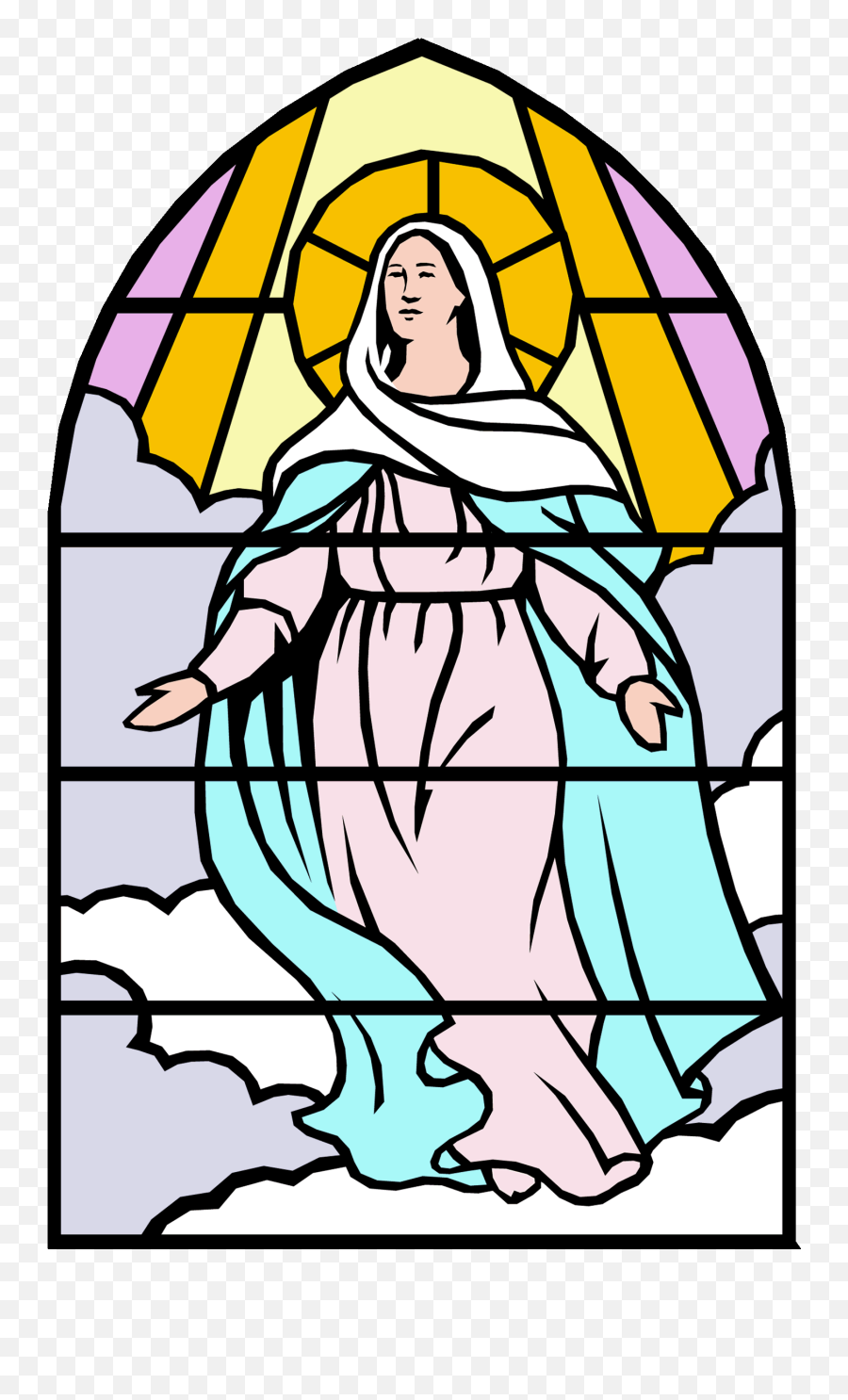 Download Clip Art Of Mary Catholic Png Image Clipart - Assumption Clip Art,Mary Png