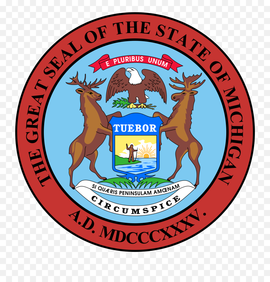 History Of Michigan - Wikipedia Michigan State Seal Png,Michigan Outline Png