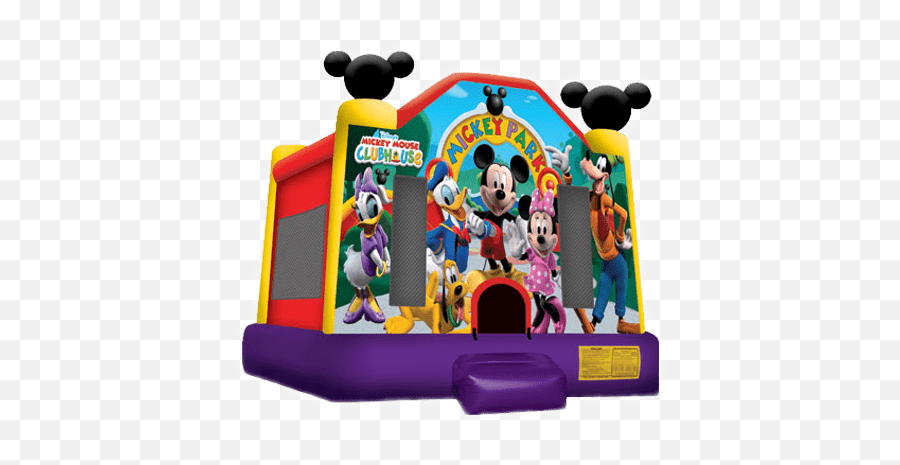Home Bounce House And Inflatable Slide Rentals - Mickey Mouse Bounce House Rental Png,Bounce House Png