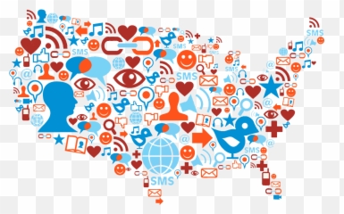 Social Media - Social Media,Usa Map Png