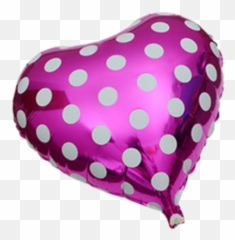 Download Pink Heart Polka Dot - HD Png Balloon