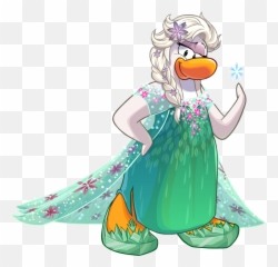 Codigos Da Roupa Frozen Free - Elsa Club Penguin Png,Penguin Transparent