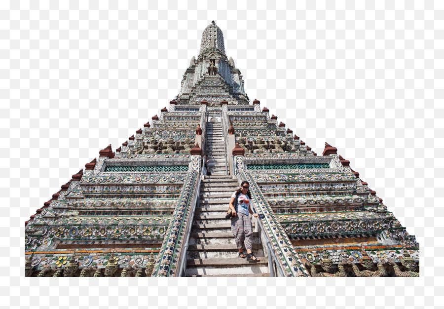 Building With Extreme Staircase Png - Wat Arun,Staircase Png