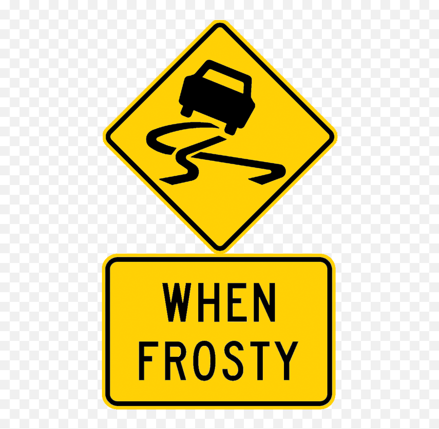 Fileaustralian Slippery Road Surface Frost Signpng - Road Signs New Zealand,Frost Png