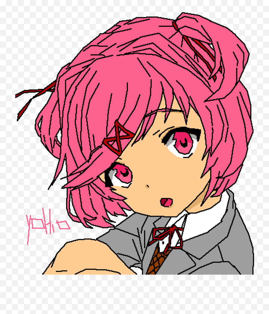 Pixilart - Doki Doki Literature Club Natsuki By Yohio Doki Doki Literature Club Pixel Art Png,Natsuki Png