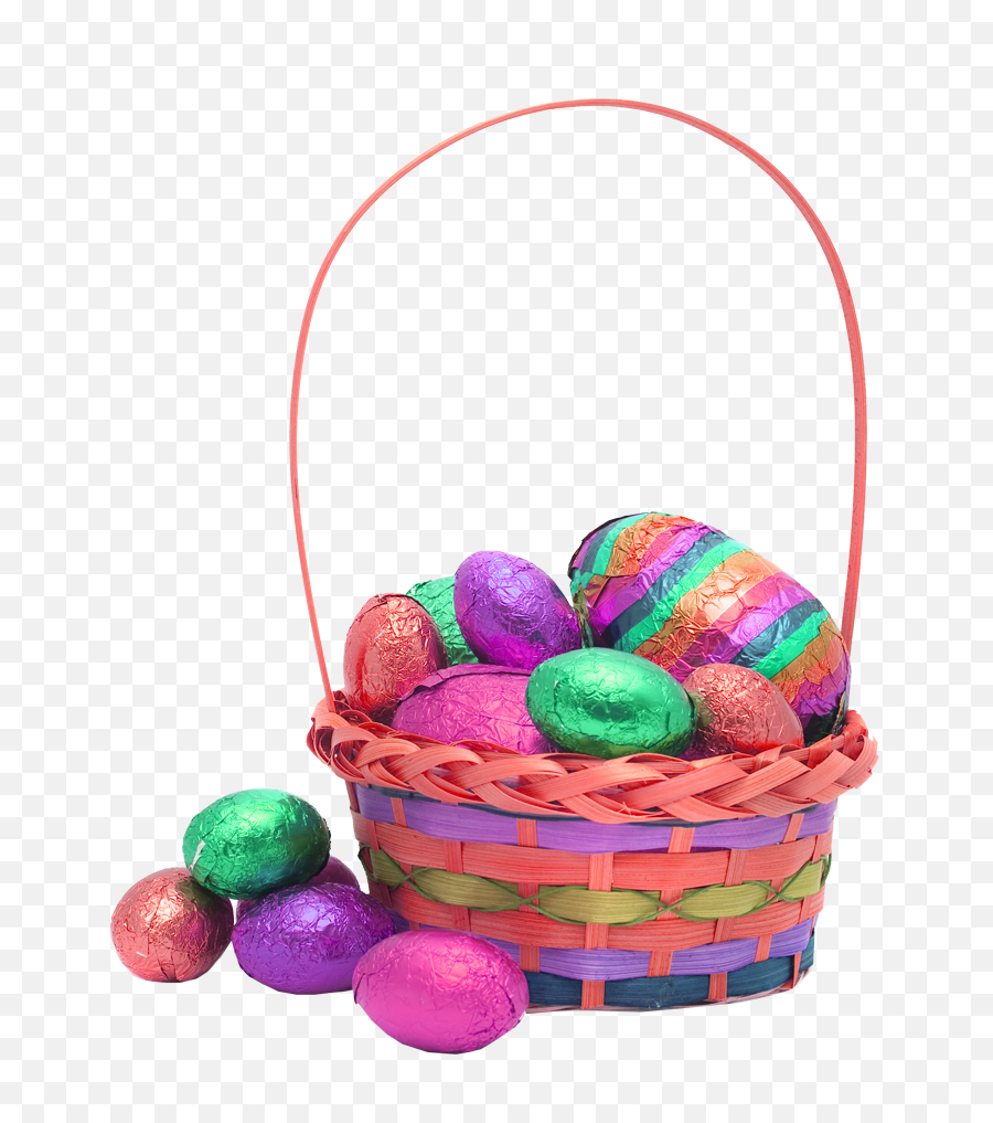 Easter Egg Basket Transparent Png Eggs Background